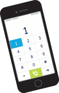 A phone dial pad