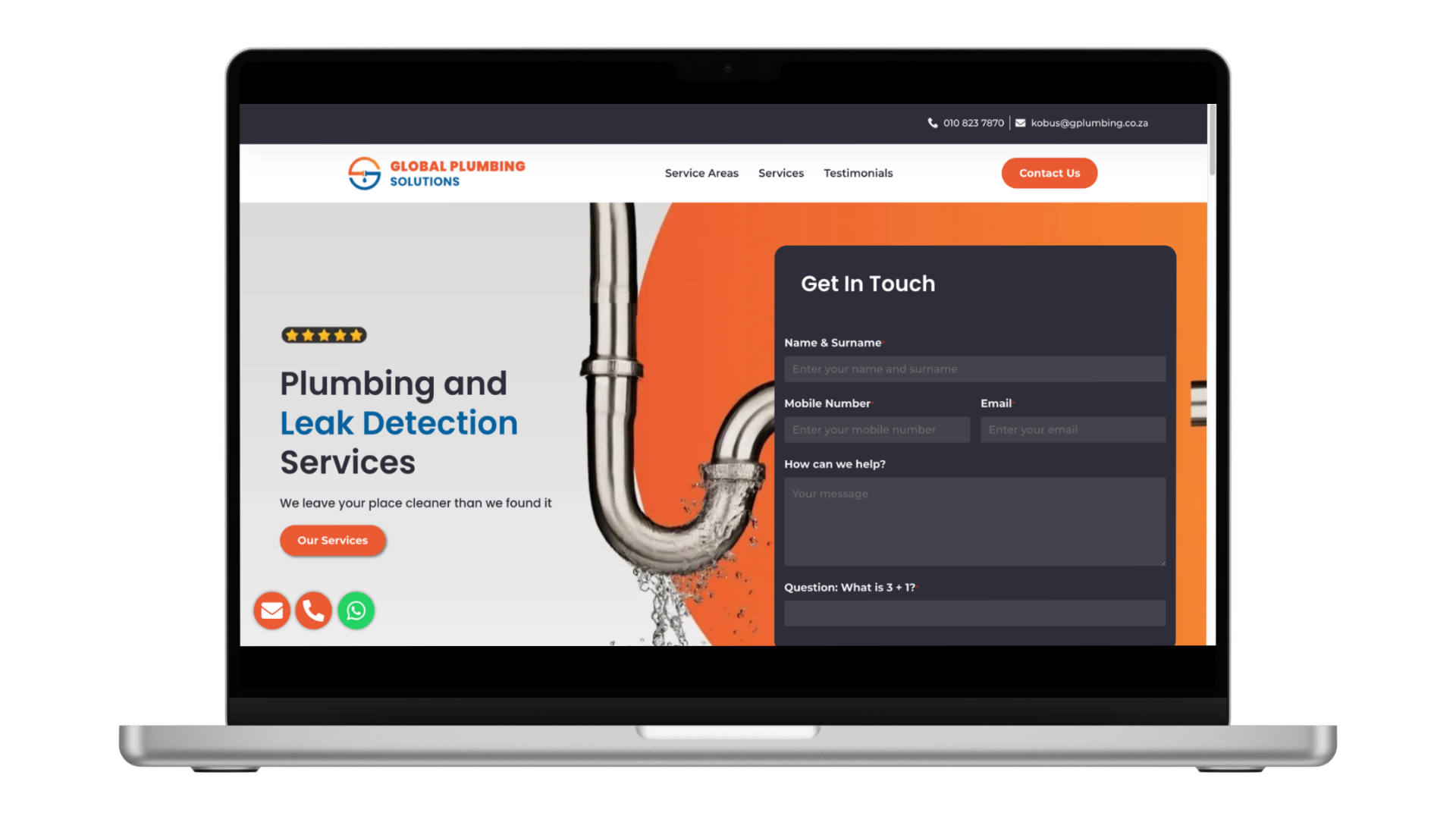Global Plumbing Solutions website