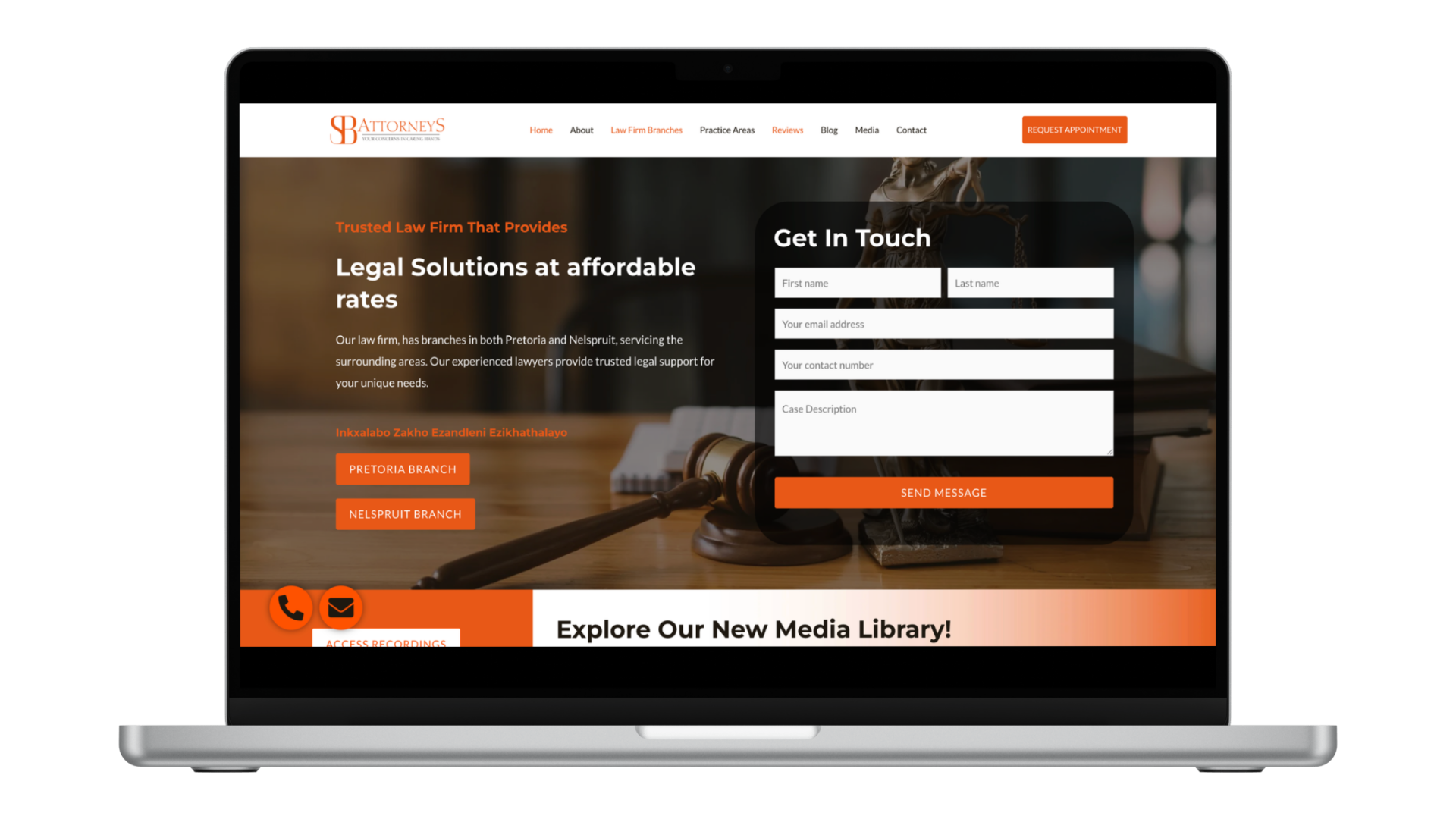 SB Attorneys website